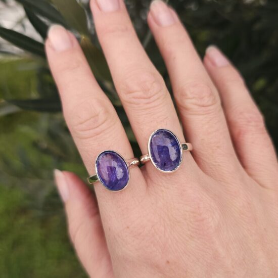 Ženski srebrni prsten LUCA, Tanzanit