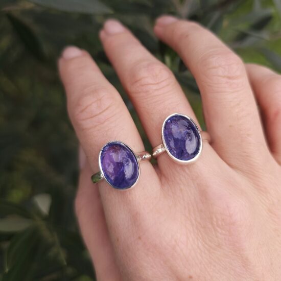 Ženski srebrni prsten LUCA, Tanzanit