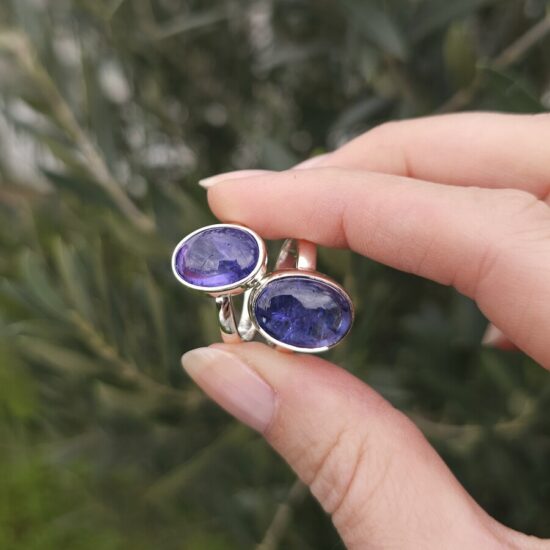 Ženski srebrni prsten LUCA, Tanzanit