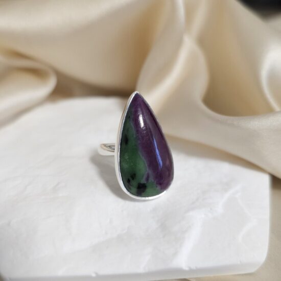 Ženski prstan iz srebra ANTARES, Rubin Zoisit