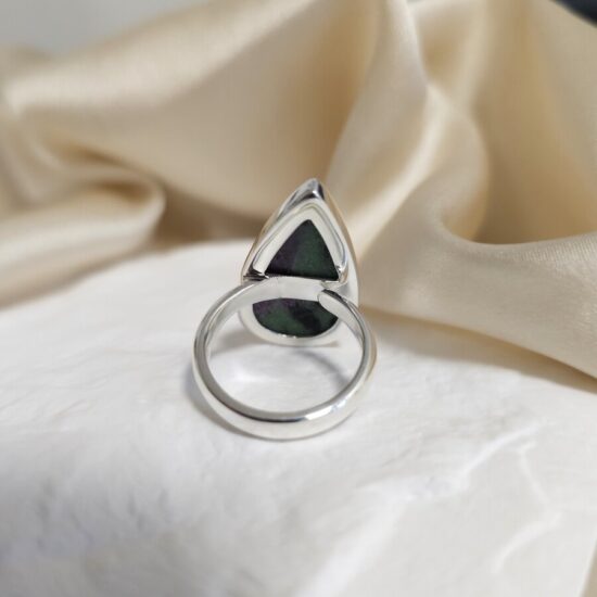 Ženski prstan iz srebra ANTARES, Rubin Zoisit