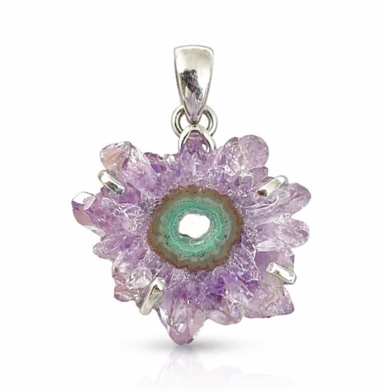 Ženski obesek iz srebra ARADIA, Ametist Stalaktit